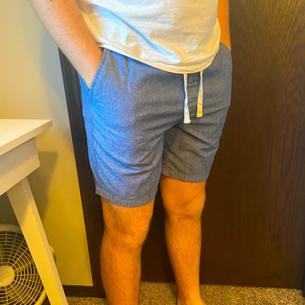 Blue Drawstring Shorts